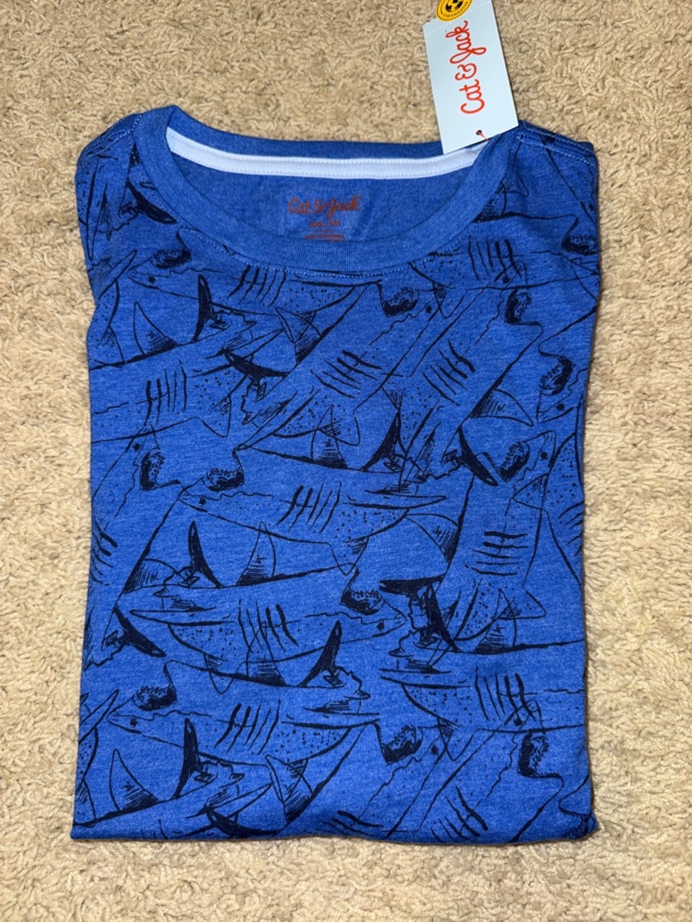 Cat & Jack Blue Short Sleeve Graphic Tee